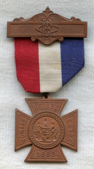Early Grand Army of the Republic (GAR) Auxiliary Woman's Relief Corps Member Badge / Medal