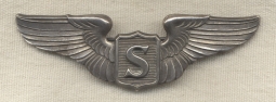 Early Issue US AAF Service Pilot Wing in Sterling