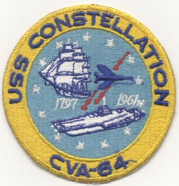 Early 1960s USS Constellation CVA-64 Jacket Patch