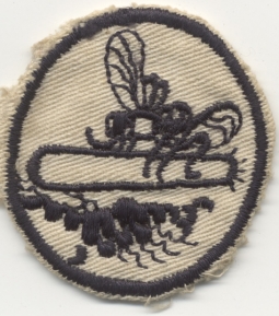 Small Early World War II US Navy PT Boat Sleeve Rate in White Twill