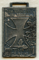 Rare Early WWI US-Produced German Patriotic Iron for Gold Watch Fob