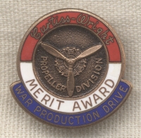 Early WWII Curtiss-Wright Propeller Division Merit Award by W.H. & Co.