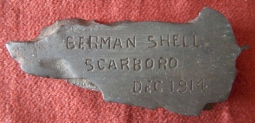 Early WWI "Trench Art" from England Made of German Shell