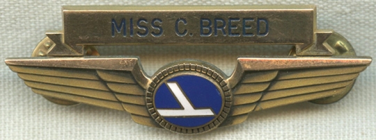 1970s Eastern Air Lines Flight Attendant Wing (7th Issue)