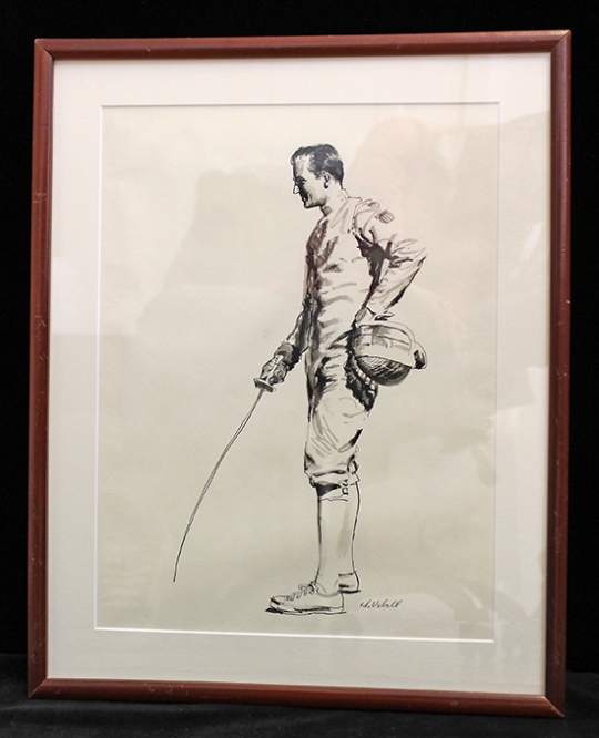 Fabulous Ca 1952 Pen Ink Self Portrait Of Olympic Fencer Illustrator Ed Vebell Flying Tiger Antiques Online Store Fabulous Ca 1952 Pen Ink Self Portrait Of Olympic Fencer Illustrator Ed Vebell Flying Tiger Antiques Online Store