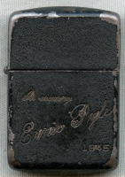 Ext Rare & Iconic USS Cabot 1945 Ernie Pyle Memorial Zippo Lighter