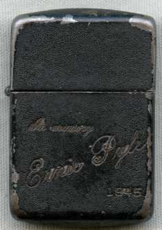 Ext Rare & Iconic USS Cabot 1945 Ernie Pyle Memorial Zippo Lighter