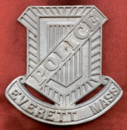 1930s  -1940s Everett MA Police Officer Outdoor Commemorative Service Plaque  in Aluminum