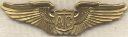 Exceedingly Rare WWII US Army Civilian ATC Flight Instructor Wing