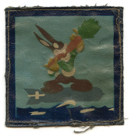 Extremely Rare WWII US Navy VT-6 Jacket Patch Silk-Screen Painted on Leatherette