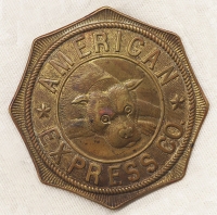 Extremely Rare 1870s American Express Co. Messenger Badge