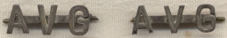 Extremely Rare Chinese Jeweler-Made AVG Silver Collar Insignia