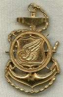 Extremely Rare Early WWII US Army Transportation Service CPO Hat Badge