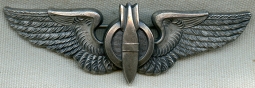 Near Mint WWII USAAF Bombardier Wing English-Made by Firmin London