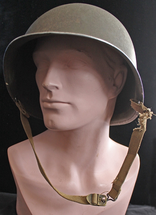 Early WWII Fixed Bale Helmet Marked 53B Under Front Brim