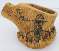 Wonderful Ca 1938 US Nat Park Service Ranger-Made Folk Art Ash Tray from Elk Antler