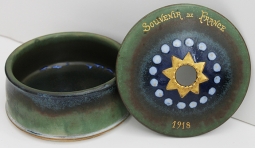 Unique WWI Souvenir of France Arts & Crafts Pottery Hair Receiver