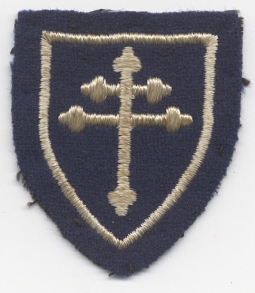 French-Made WWI US Army 79th Infantry Division (Cross of Lorraine) Shoulder Patch