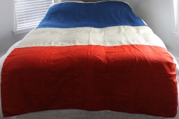 Huge WWI US Navy Ship French Flag for Flying when Entering Foreign Port. 5' x 8'