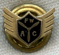 Circa Late 1920s Fort Worth (Texas) Aero Club Lapel Pin
