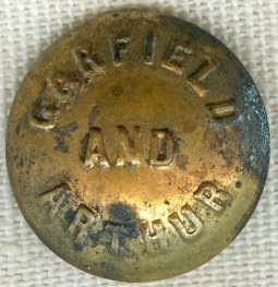 Small 1880 Election of Garfield & Arthur Button