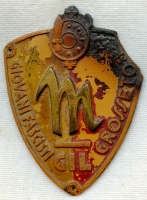 Very Rare Italian Fascist Youth (GIL) Grosetto Sleeve Shield