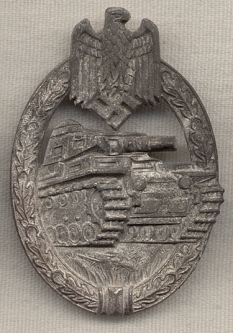 Nazi Silver Panzer Assult Badge