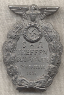 Commemorative SA Treffen Gau Badge