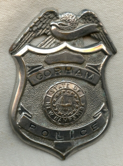 Nice Old 1930s Gorham, New Hampshire Police Badge
