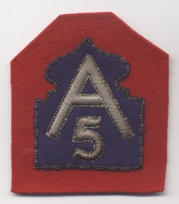 Gorgeous Italian-Made Bullion Shoulder Patch for US 5th Army