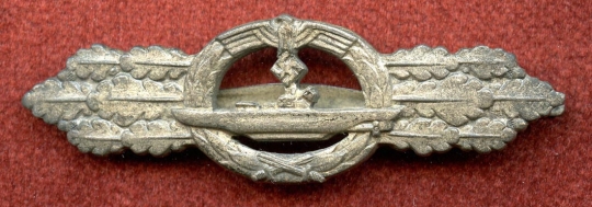 WWII German Naval Submarine Front or Combat Clasp by Schwerin