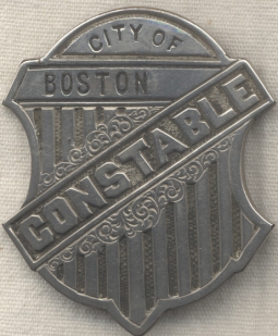Great Old 1890s Boston, Massachusetts Constable Badge