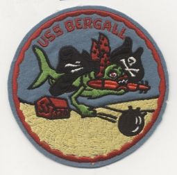 Great Early 1950s WWII USS Bergall SS-320 Jacket Patch