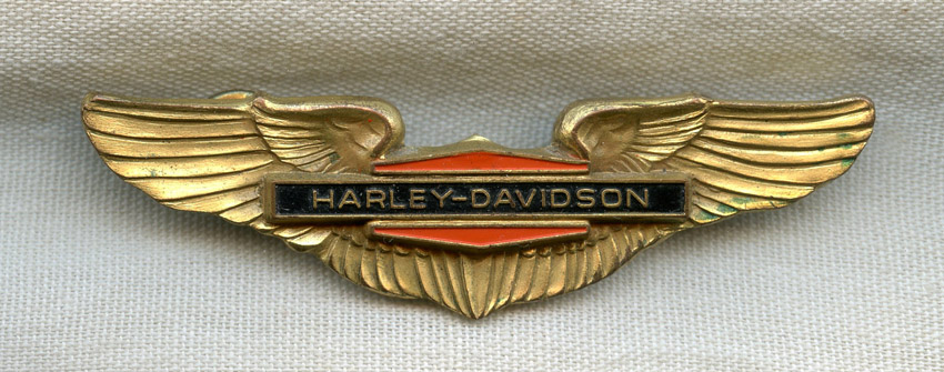 Mid-Late 1960s Harley-Davidson Wing with 