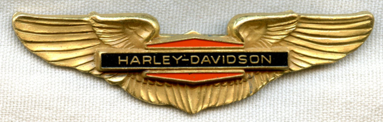 Scarce 1960s Harley-Davidson Rider's Wing with 'Mod' Logo: Flying Tiger ...