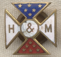 1888-92 Harrison & Morton Political Lapel Stud