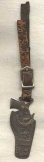 Ca. 1900 Holstered Six-Gun Watch Fob
