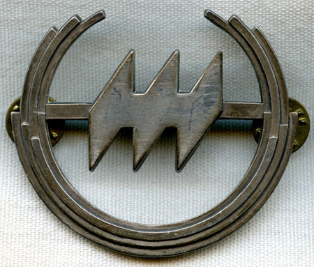 Early 1970s Sterling Hughes Air West Pilot Hat Badge 1st Issue by O.C. Tanner