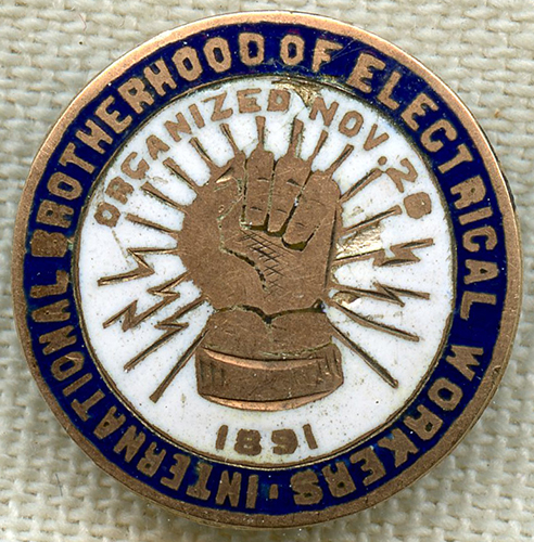 IBEW Large Round Patch International Brotherhood of Electrical Workers New