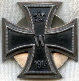 WWI Imperial German Iron Cross 1st Class (EKI) by AWS (A. Werner & Sons) Berlin