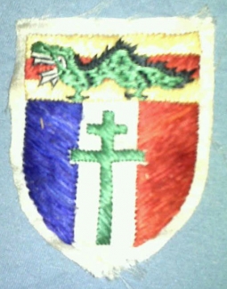 BEING RESEARCHED - Free French in Indochina/China Local-Made Patch/Insignia- NOT FOR SALE UNTIL IDed