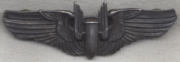 WWII Issue Sterling Silver US Army Air Forces Air Gunner Wing