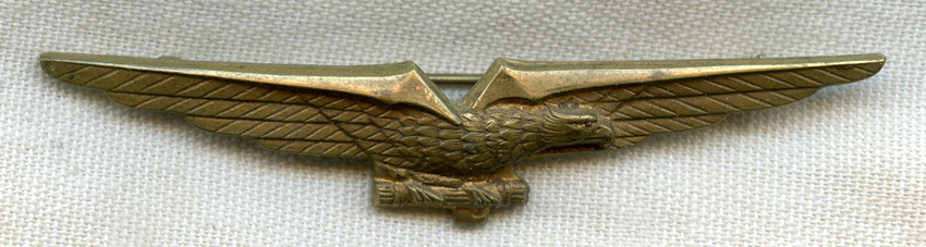 Rare 1939 Dated Italian Air Force Pilot Wing as Issued to
