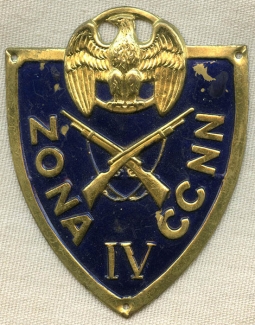 Rare, WWII Fascist Italian Blackshirts Militia Zone Brass Infantry Training Sleeve Shield
