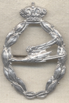 WWII Italian Air Force Silver Rescue Qualification Badge by Bomisa