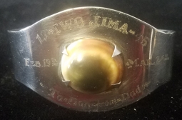 Wonderful WWII IWO JIMA Souvenir Bracelet Dated 1945 w/ Battle Dates USMC or USN Corpsman