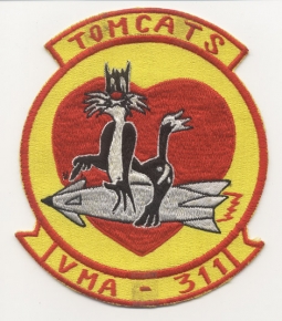 Early 60's Japanese-Made US Marine Corps VMA-311 "Tomcats" Jacket Patch