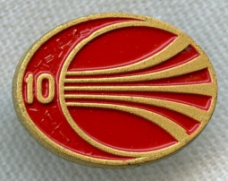 Circa 1980 Continental Airlines 10 Years of Service Pin by Jostens