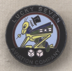 Korean-War Japanese-Made US Army 7th (Lucky Seven) Aviation Company DI