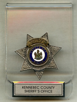 Ca 1980s-90s Kennebec County, Maine Sheriffs Office Pocket Badge